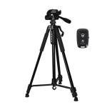 Aluminium Camera Tripod with Universal Phone Holder – Portable DSLR & Smartphone Stand