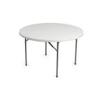 120cm Round Folding Event Table with Folded Legs – Durable HDPE Top & Steel Frame