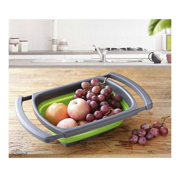 Stainless Steel Fine Mesh Kitchen Strainer with Long Handle – Durable Colander for Pasta, Rice, and Vegetables
