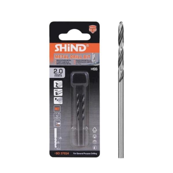 Shind Stainless Steel 2 mm Twist Drill Bit – 2 Pack, High-Speed Metal Drilling
