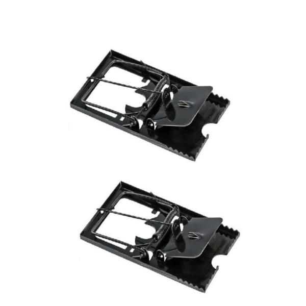 2‑Pack Heavy‑Duty Metal Snap Mouse Traps – Reusable Pest Control for Home & Garage