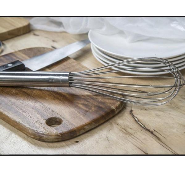 Whisk Heavy‑Duty 38 cm Stainless Steel Hand Mixer – Extra‑Long Balloon Whisk for Baking & Cooking