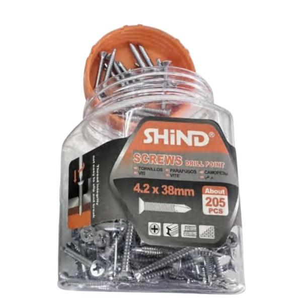 Shind 4.8 x 38mm Silver Wafer Head Screws – 181pcs | Versatile, Corrosion-Resistant Fasteners for Wood, Metal & Drywall