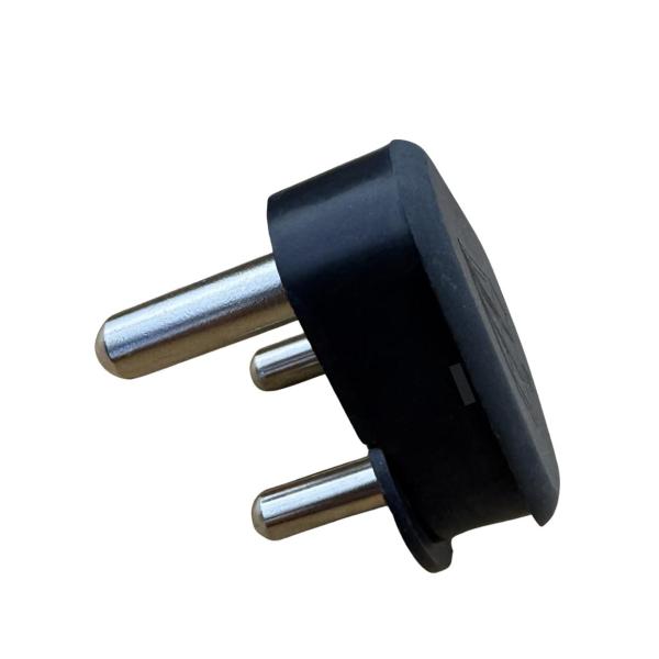 SiRCONY 3 Pin Plugtop with Solid Pins – 5 Pack (Black)
