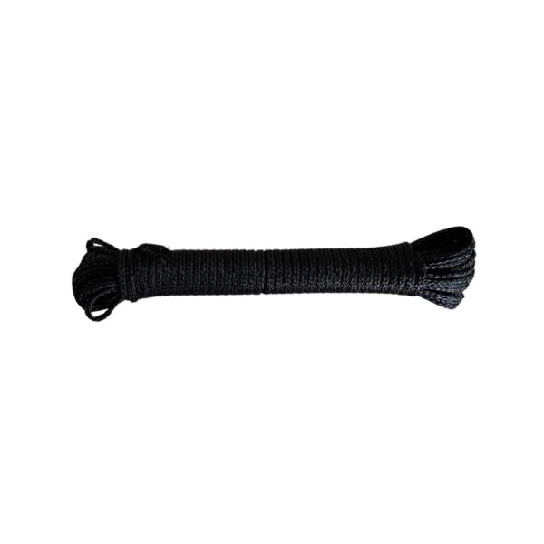 Black 4 mm Nylon Utility Rope – 30 m Heavy‑Duty Cord for Camping, DIY & Outdoor Use