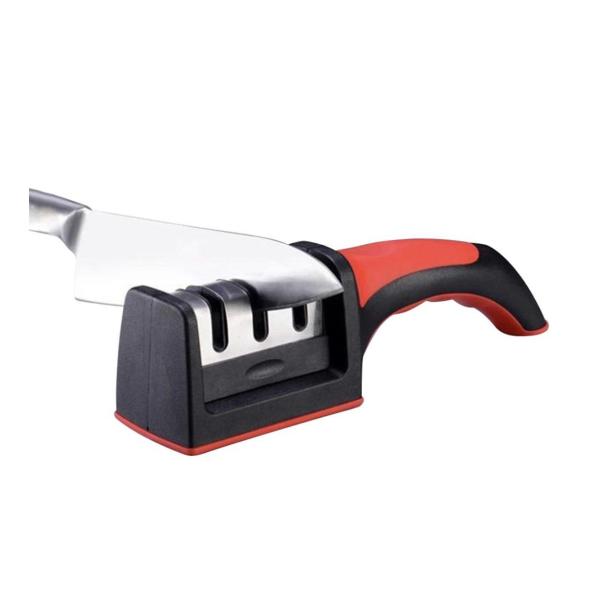 3-Stage Manual Kitchen Knife Sharpener – Non-Slip Handle for Safe and Efficient Sharpening