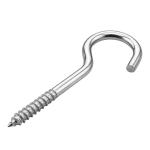 Shind Silver 4.2 × 75 mm Screw-Hooks – 61‑Piece Durable Hanging Hook Set