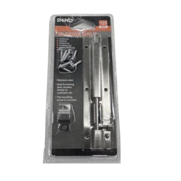 Shind 120 mm Stainless Steel Sliding Bolt with Keyholder – Heavy-Duty Security Latch
