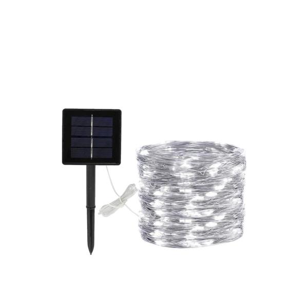 200-LED Solar Fairy Lights – 16×8×9 cm Panel, 8 Modes, IP65 Waterproof