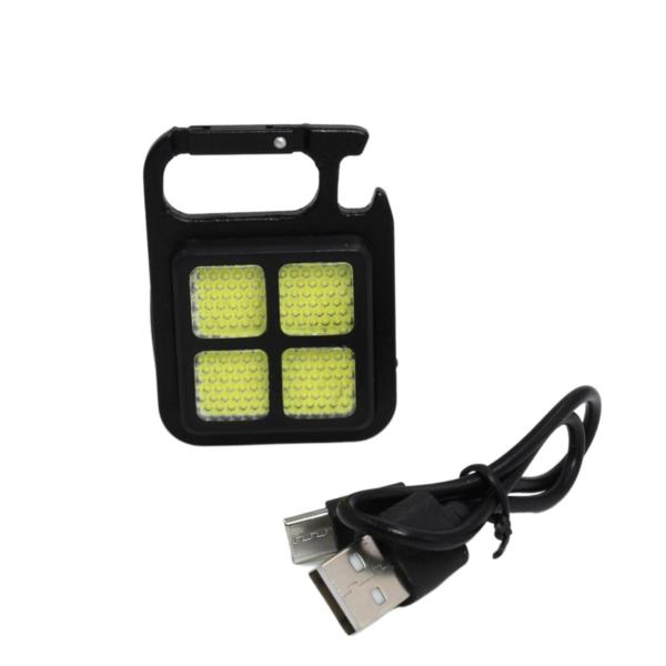 Camping Lantern Pocket Keychain – Ultra-Bright COB Mini LED Light with Bottle Opener & Folding Bracket