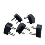 SiRCONY 3 Pin Plugtop with Solid Pins – 5 Pack (Black)