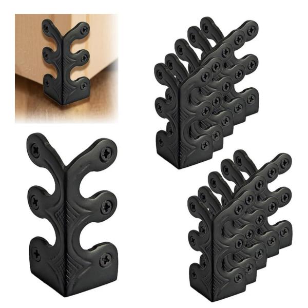 Decor Vintage Design Metal Corner Furniture Protectors – Set of 4 (5 cm), Vintage Brass Finish