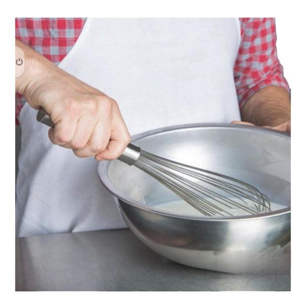 Whisk Heavy‑Duty 38 cm Stainless Steel Hand Mixer – Extra‑Long Balloon Whisk for Baking & Cooking