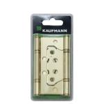 Kaufmann 100 mm Brass-Plated Flush Hinge Pair - 2-Pack