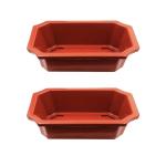 Garden Decor Bonsai Window Box – Set of 2 Plastic Flower Growing Pots, 45 cm