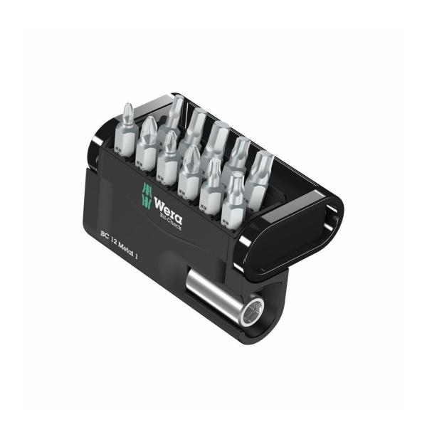 Wera Bit‑Check 12 Metal 1 – 12‑Piece Magnetized Steel Bit Set with Universal Holder | Professional Bit Collection