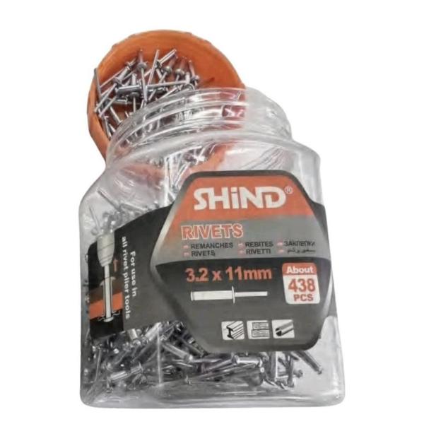 Shind 3.2 × 11 mm Steel Blind Rivets – 438‑Piece Bulk Pack for Durable Fastening