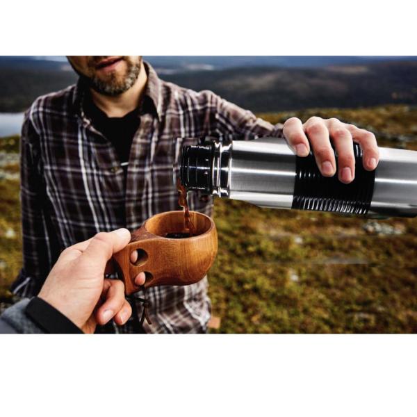 350ml Double Wall Vacuum Insulated Bullet Flask with Non-Slip Rubber Grip & Carry Pouch – Hot & Cold Thermos Bottle