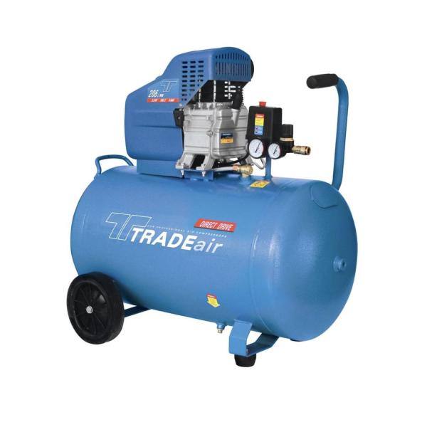 TradeAir 100 L 1.5 kW 2.0 HP Lubricated Direct-Drive Compressor 8 Bar 105 L/min