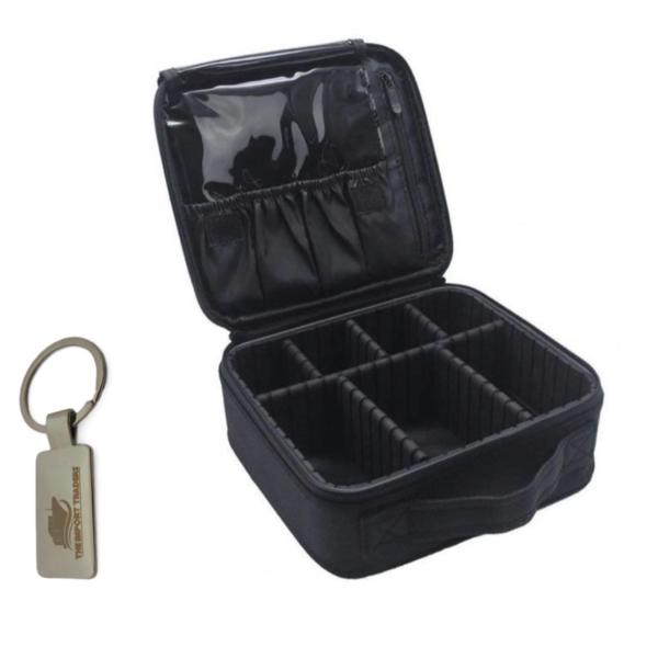 Compact Cosmetic Makeup Organizer – Portable Storage Box with TIT Keychain