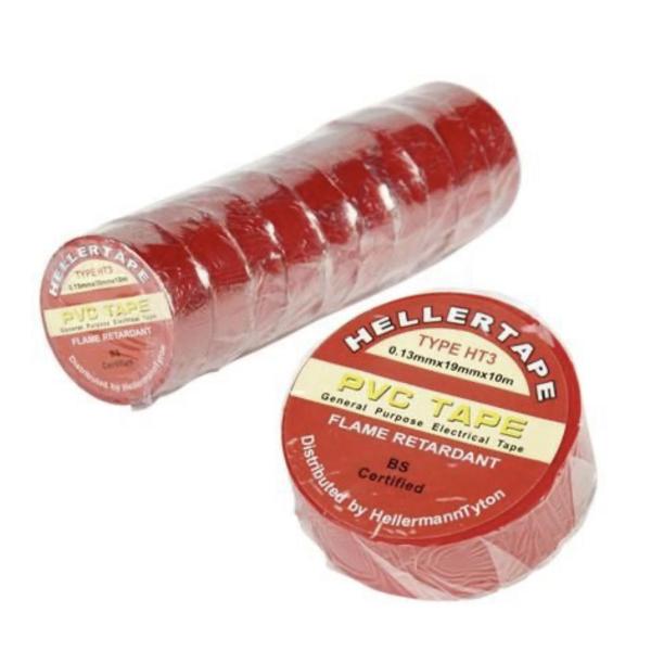 PVC Electrical Insulation Tape – Red, 19 mm × 10 m Roll – Heat & Water Resistant