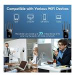 PIX-LINK LV-WR16 300Mbps 2.4GHz Wireless WiFi Repeater & Range Extender – Multi-Mode Signal Booster with 4 Antennas