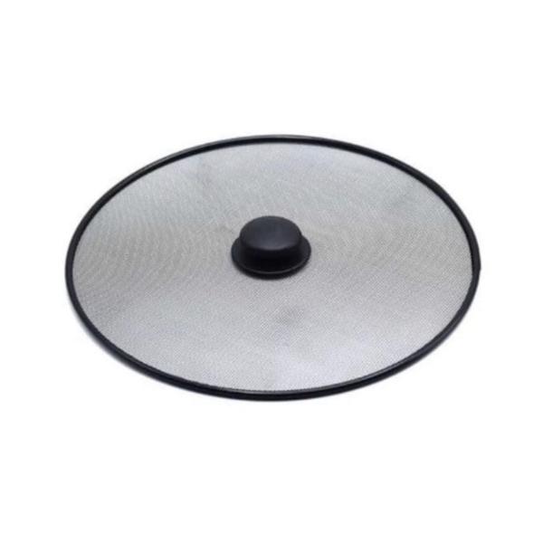 Universal Silicone & Stainless Steel Splatter Guard for Frying Pans and Pots – 13" Oil Splash Cover with Foldable Handle