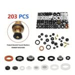 203pcs Plumbing & Faucet Washers Assortment Kit – Rubber O-Rings, Flat Seals & Gaskets for Taps, Pipes, Showers & Garden Fittings