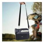 Portable Solar Charging Wireless Speaker with Torch, USB/TF/FM – 18 cm, Black – Outdoor & Indoor Bluetooth Speaker
