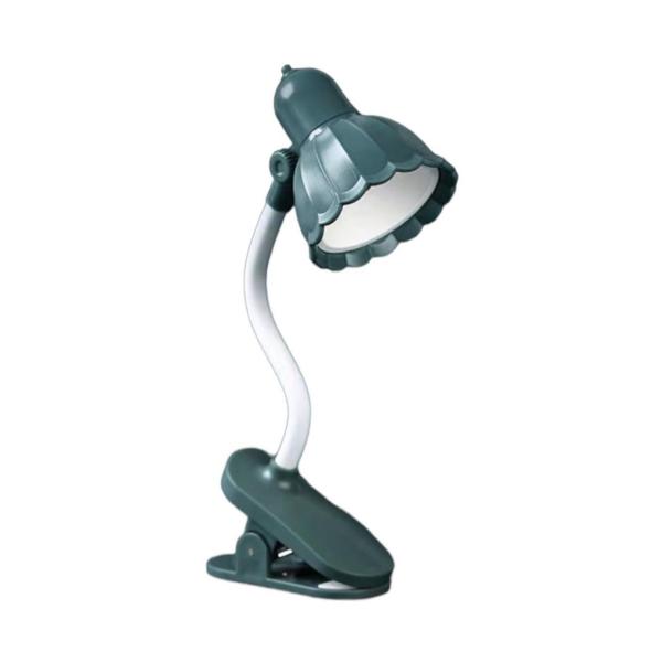 Mini Clip-On USB Rechargeable Desk Lamp — Adjustable Table Lamp with Flexible Gooseneck, Touch Dimmer, and Long Battery Life