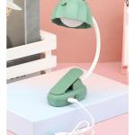 Mini Clip-On USB Rechargeable Desk Lamp — Adjustable Table Lamp with Flexible Gooseneck, Touch Dimmer, and Long Battery Life