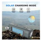 ZQS1351 - Solar-Powered Bluetooth Speaker - LED Flashlight - Grey