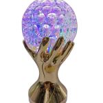 Auto Rotating Trophy‑Style LED Table Lamp – Multi‑Color Lights