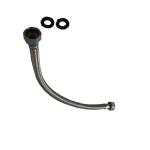 450mm Flexible Braided Hose - 1/2" Female x Female Water Connector for Taps, Toilets & Basins