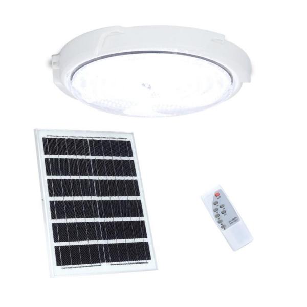 50W Solar Ceiling Light - Waterproof LED Fixture with Remote & Solar Panel