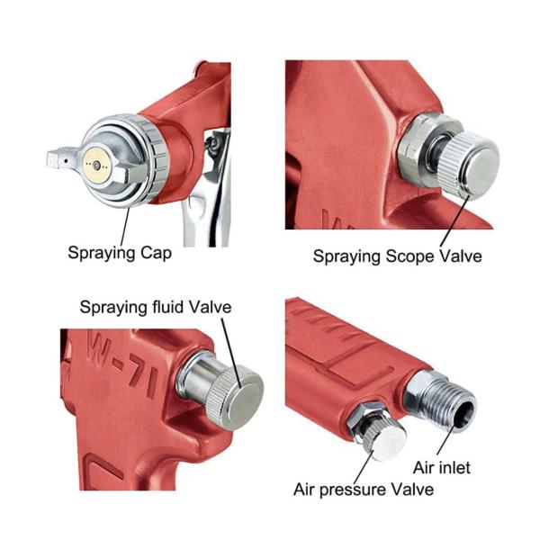 Shind Aluminum Swivel Cup Gravity-Feed Air Spray Gun – 400 ml, 1.5 mm Nozzle