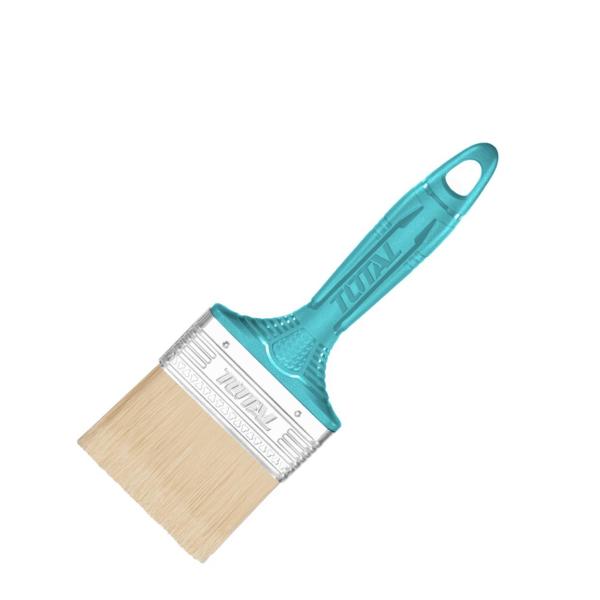 TOTAL 75 mm (3″) Paint Brush – Pack of 12, Plastic Handle with Rubber Grip (Model THT84036)
