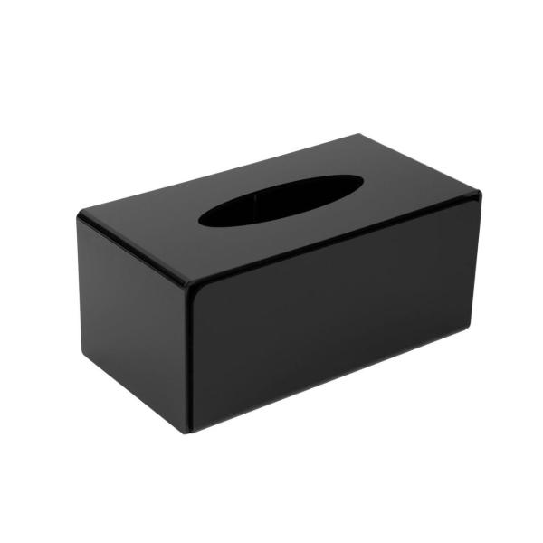 Premium Black Acrylic Tissue Box Holder – Sleek, Durable, Slide-Out Refill Design