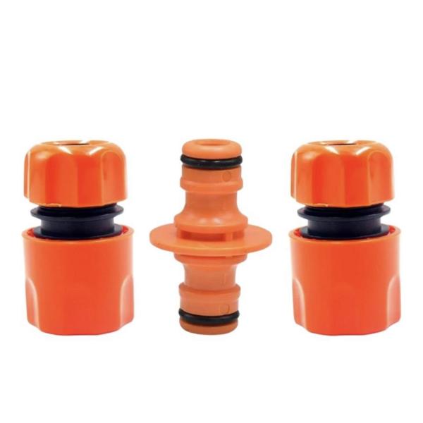 Shind 4‑Piece Hose Connector Set – Brass 5/8″ to 3/4″ Hose Repair Adapters with Clamps
