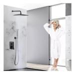 20 cm Square Rainfall Shower Head – 201 Stainless Steel Rain Shower Set