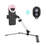 Tabletop Phone Stand with Fill Light – Adjustable Desktop Holder with LED Lighting for Live‑Streaming & Video Calls