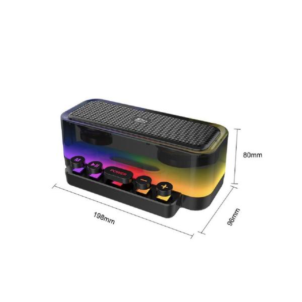 ZQS3216 Portable Bluetooth Outdoor Party Speaker with RGB Light – Black
