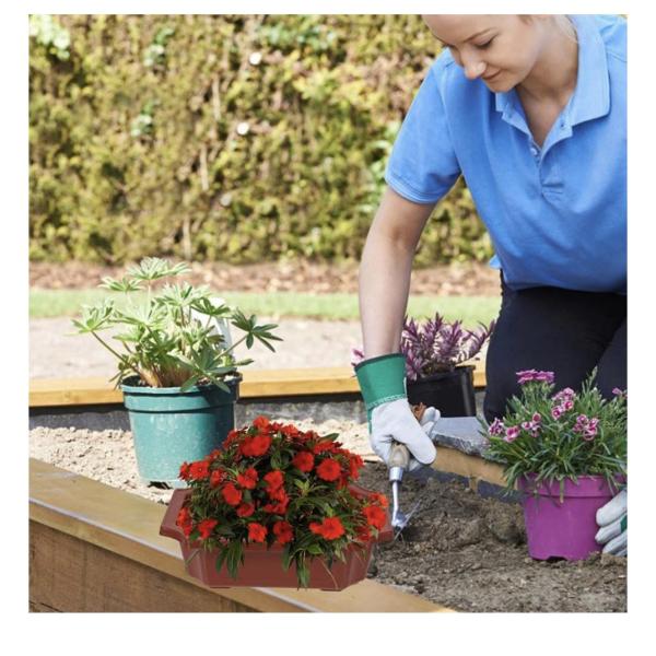 Garden Decor Bonsai Window Box – Set of 2 Plastic Flower Growing Pots, 45 cm