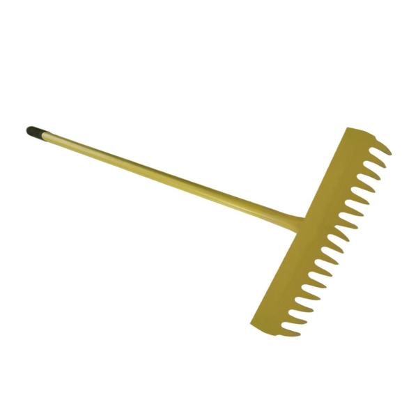 Heavy Duty All‑Steel Garden Rake – 16‑Tooth Professional Soil & Gravel Leveler