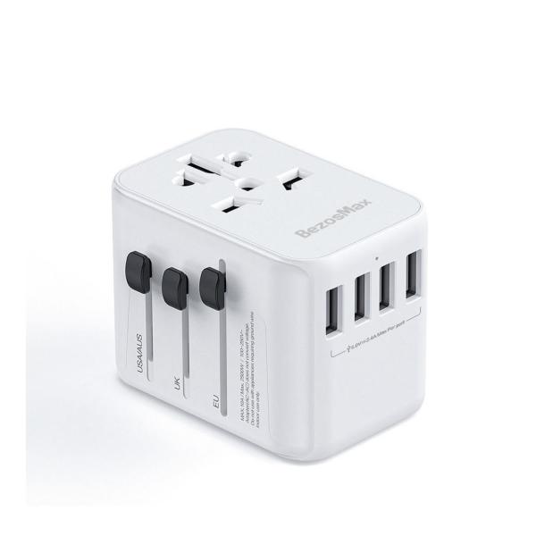 BezosMax - Universal Travel Adapter Charger - USB-A & USB-C