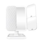 Tri-Fold LED Lighted Makeup Mirror – 3 Panel Vanity Mirror with Adjustable Brightness