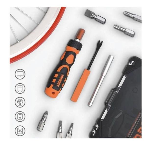 Jakemy JM-6124 Portable Ratchet Handle Screwdriver Set – 48-in-1 Precision Tool Kit