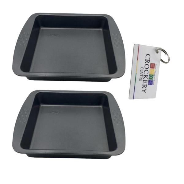 Authentic Square Baking Pan with Handles (28 × 25 × 4.5 cm) + Keyring Accessory