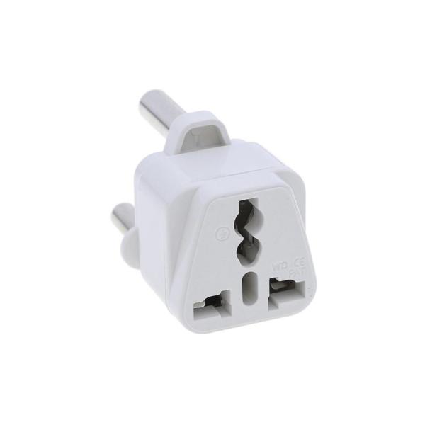 Plug Conversion Head - SA to China 3-Pin Travel Adapter - White