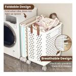Foldable Rolling Laundry Basket – Ventilated, Space-Saving Clothes Storage Hamper with Wheels